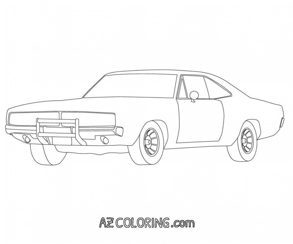 Bright coloring dodge charger from afterburner