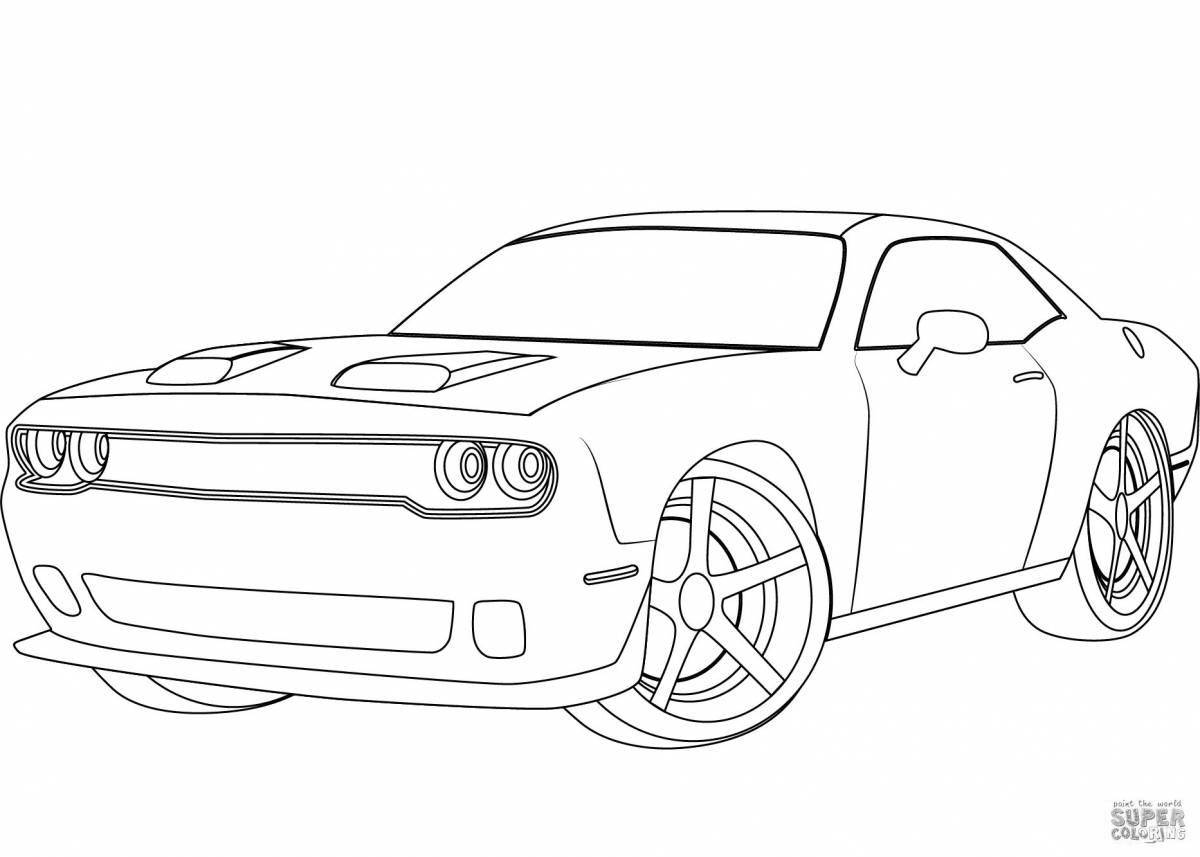 Amazing dodge charger coloring page from afterburner