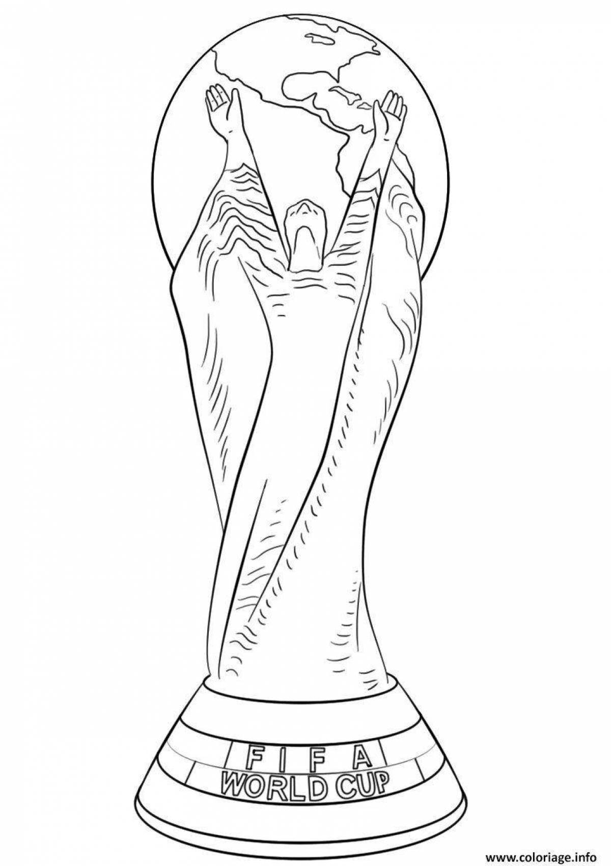 2022 World Cup playful coloring page