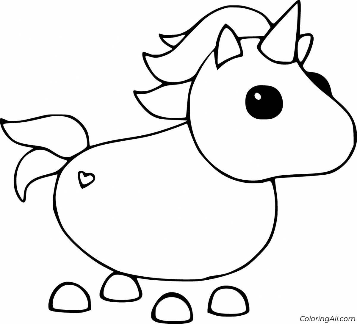 Glorious adopt me peta and eggs coloring page