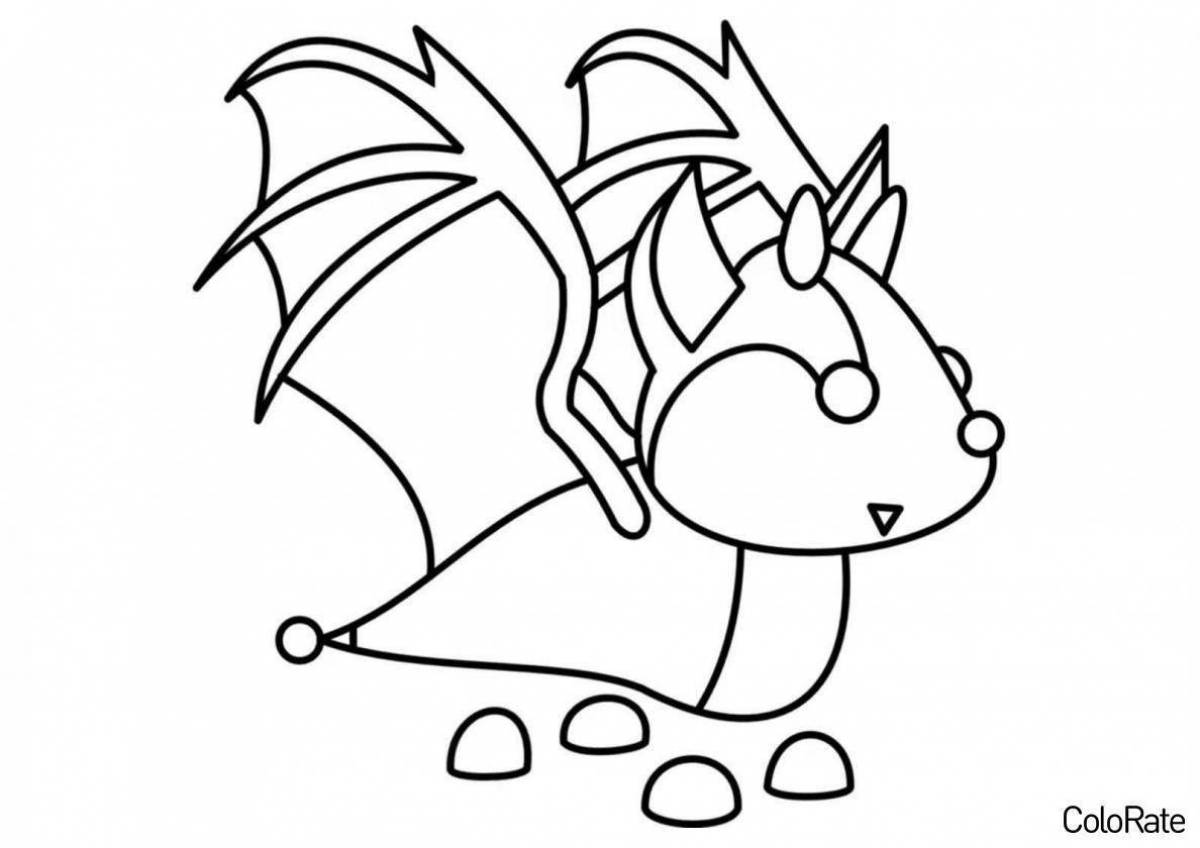 Radiant adopt me peta and eggs coloring page