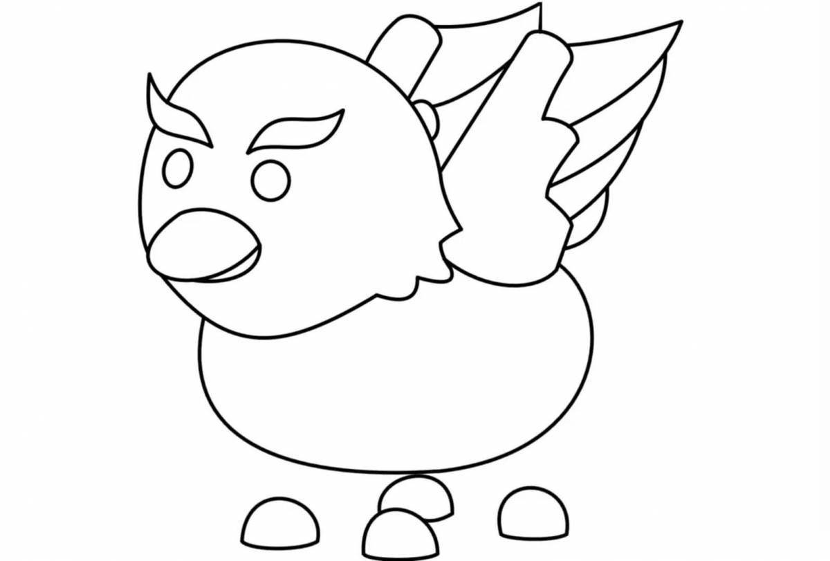 Coloring page dazzling adopt me peta and eggs