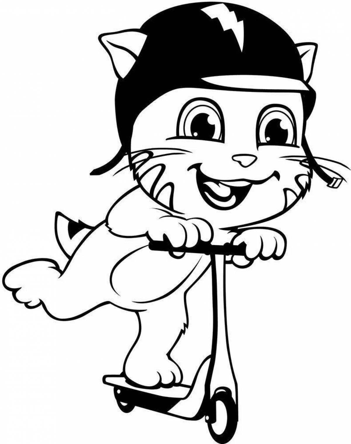 Fun coloring book of Tom and Angela's cat