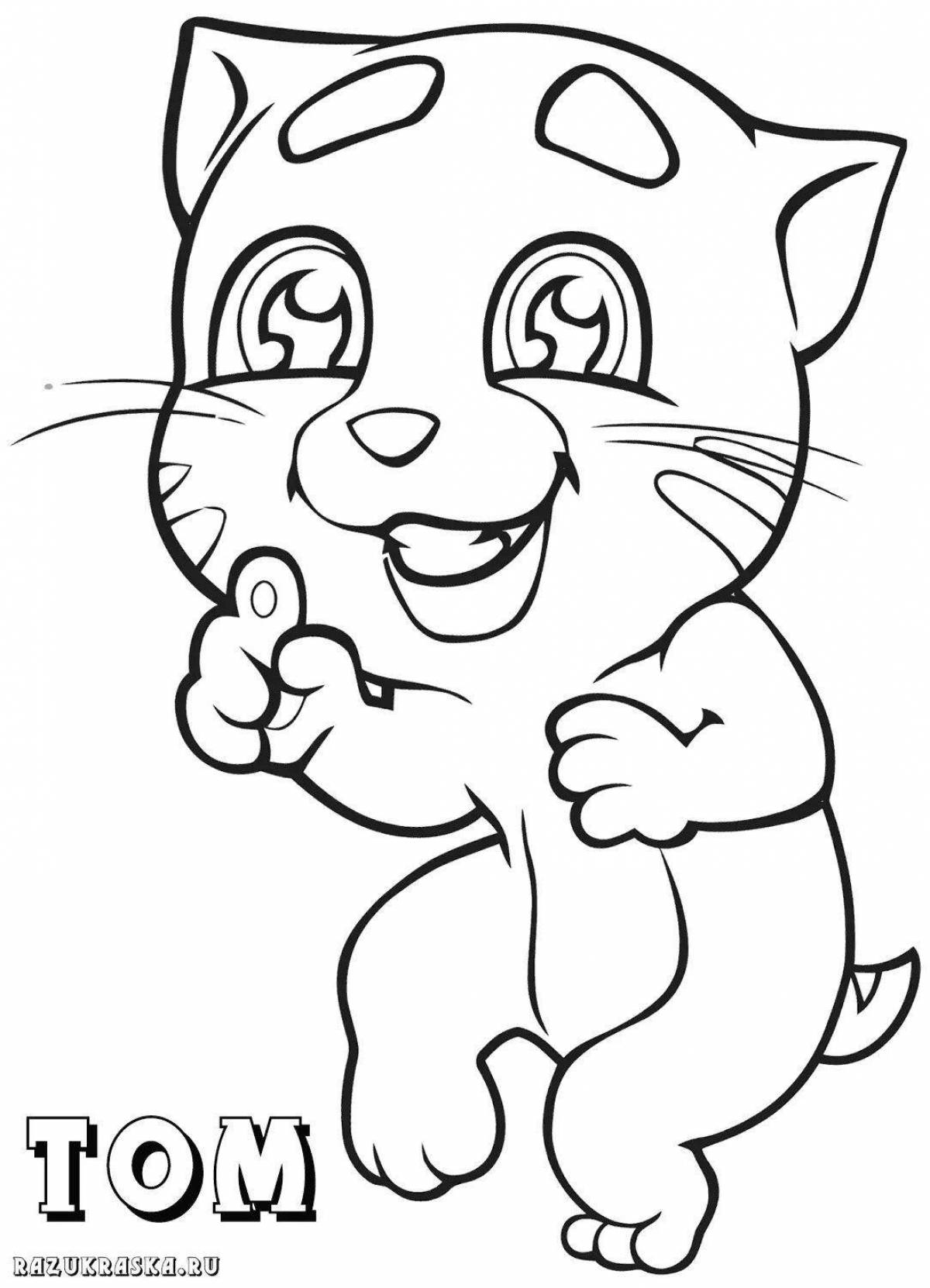 Adorable cat tom and angela coloring book