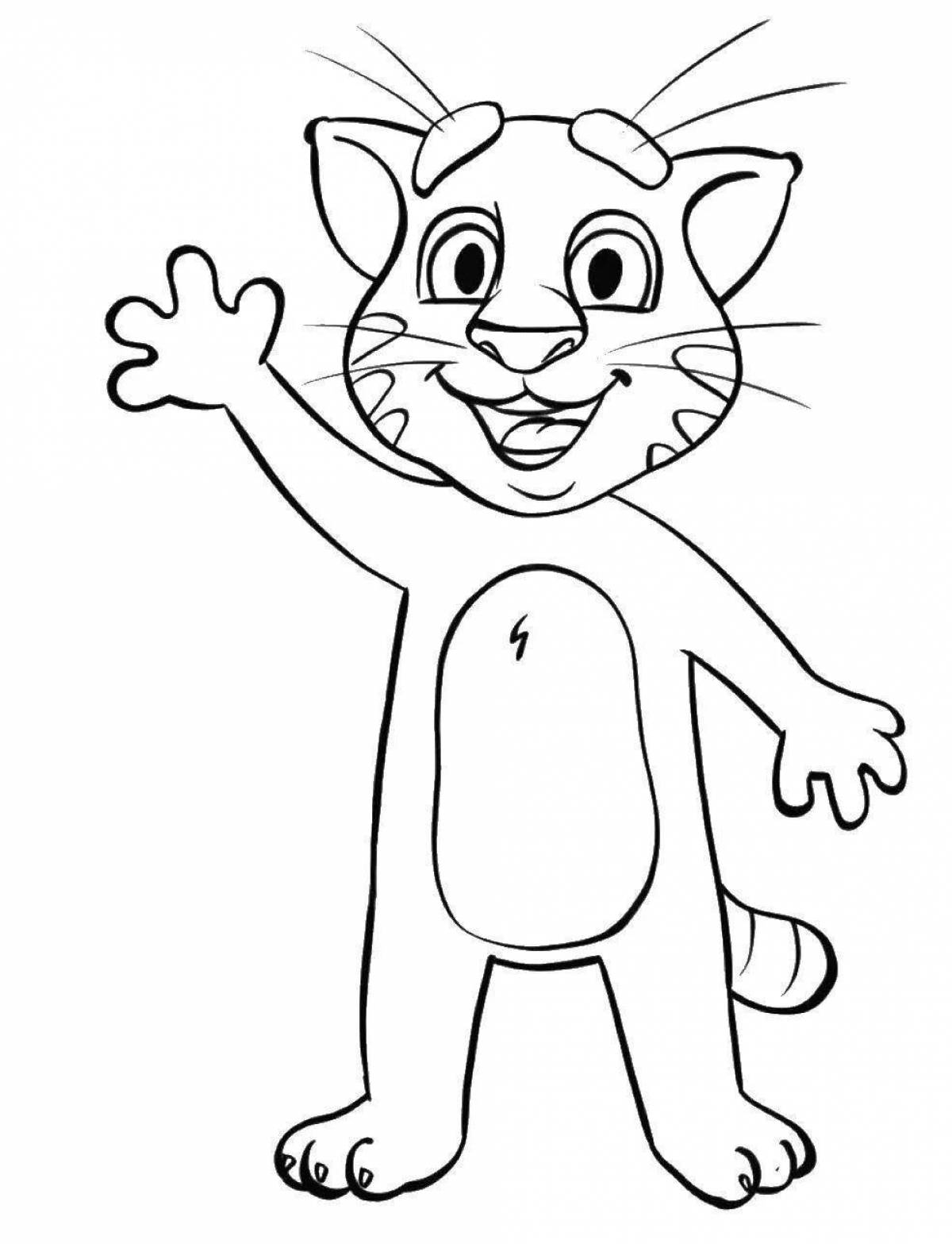 Attractive cat tom and angela coloring book