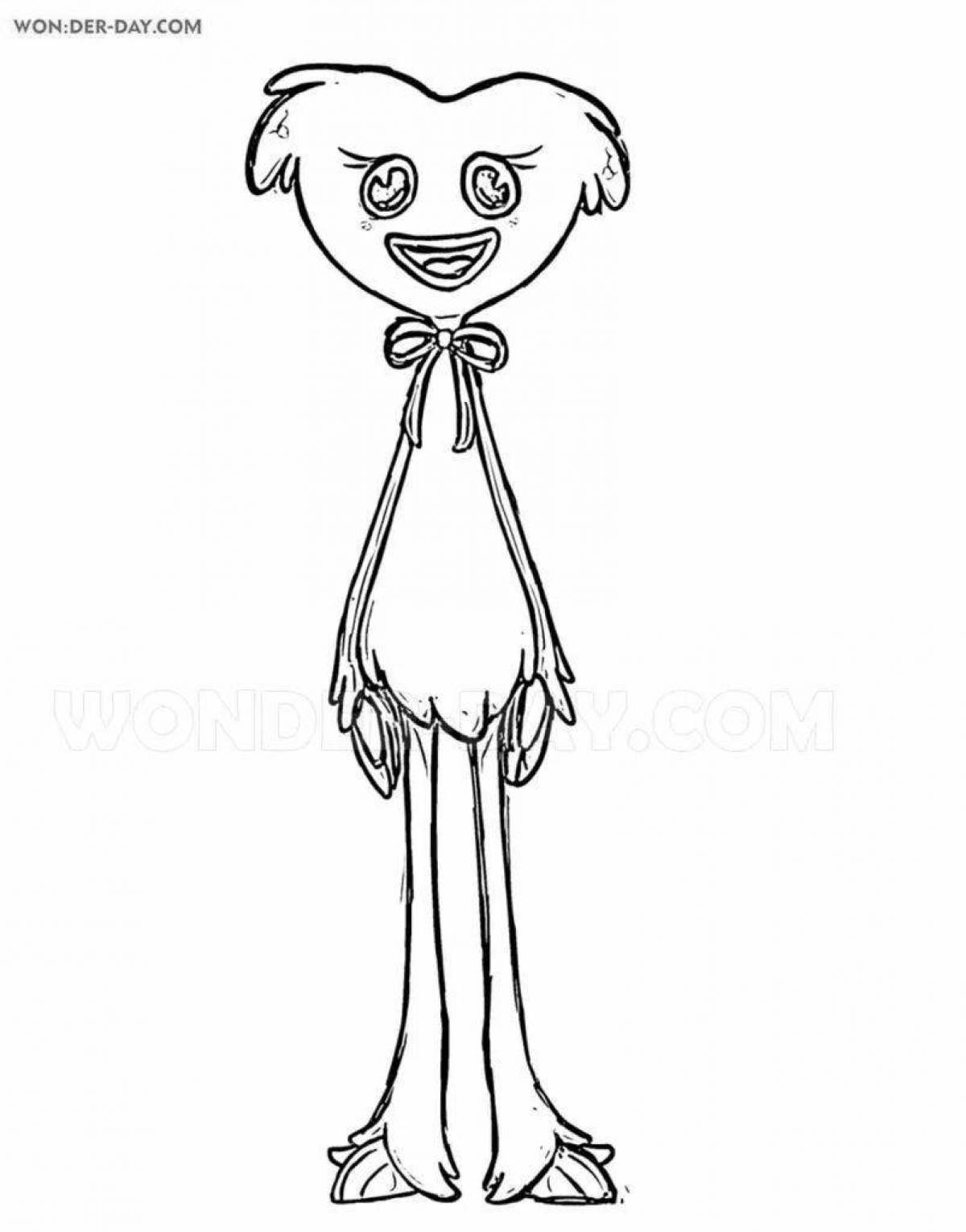 Coloring boxy boo from poppy playtime