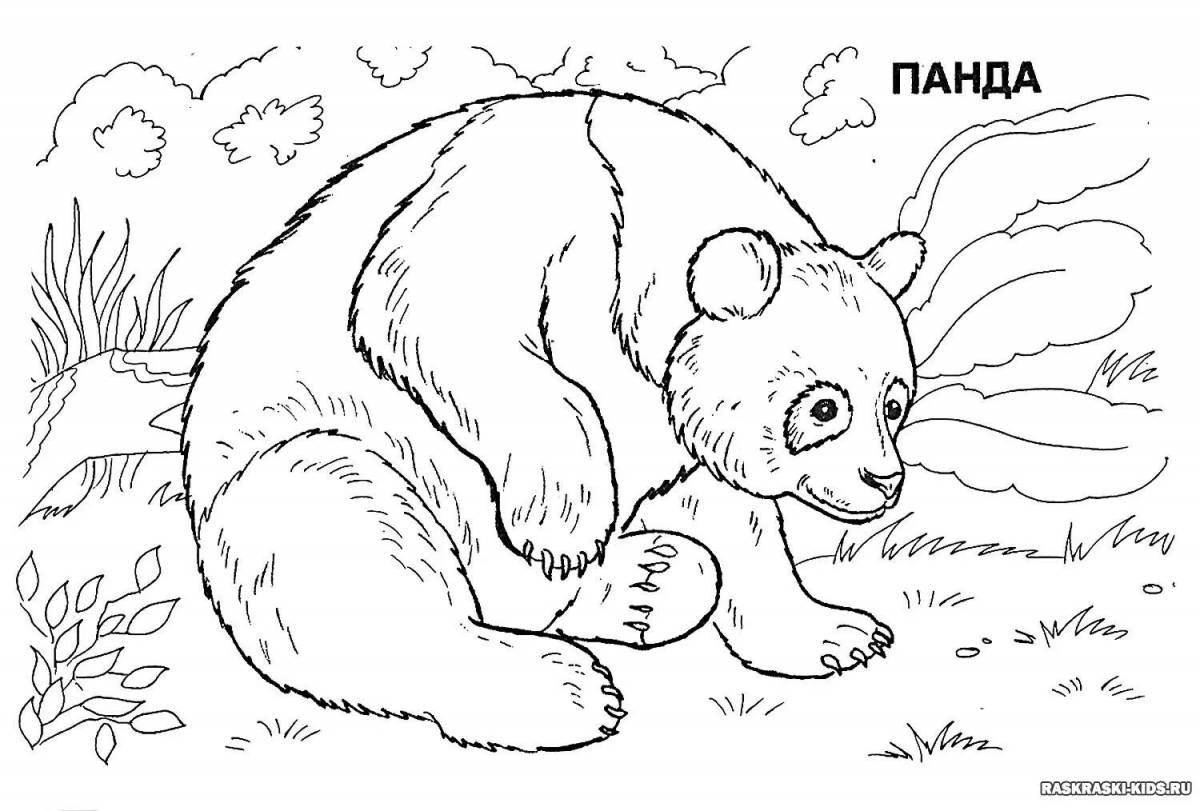 Bizarre animals from the red coloring book for kids