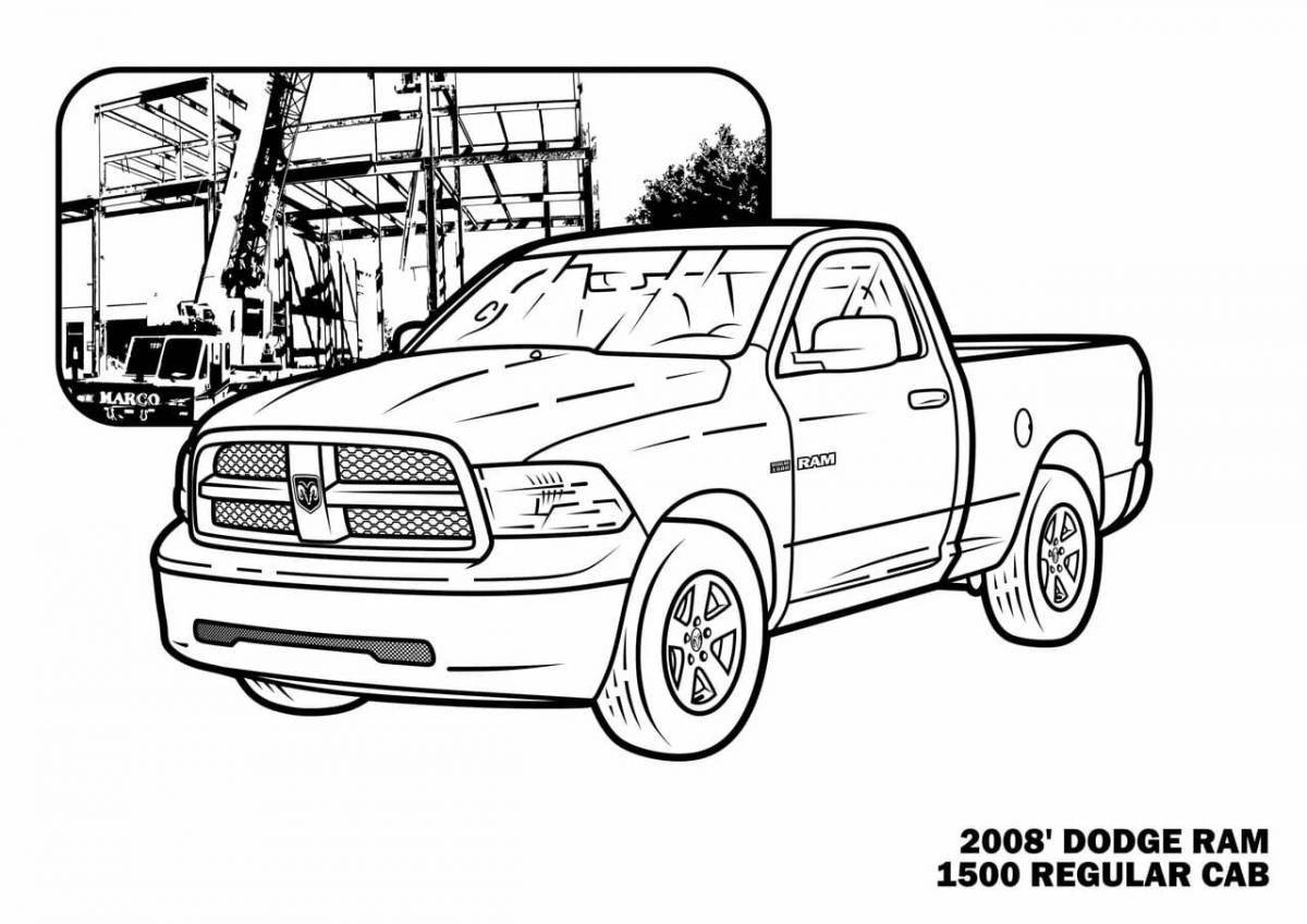 Tempting car coloring page