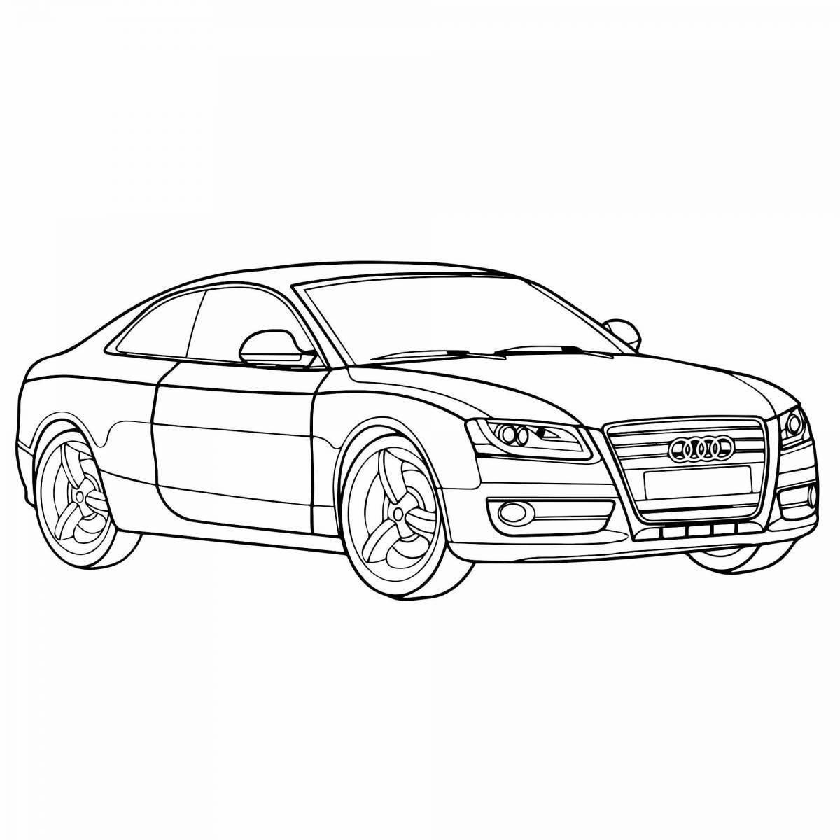 Dynamic car coloring page