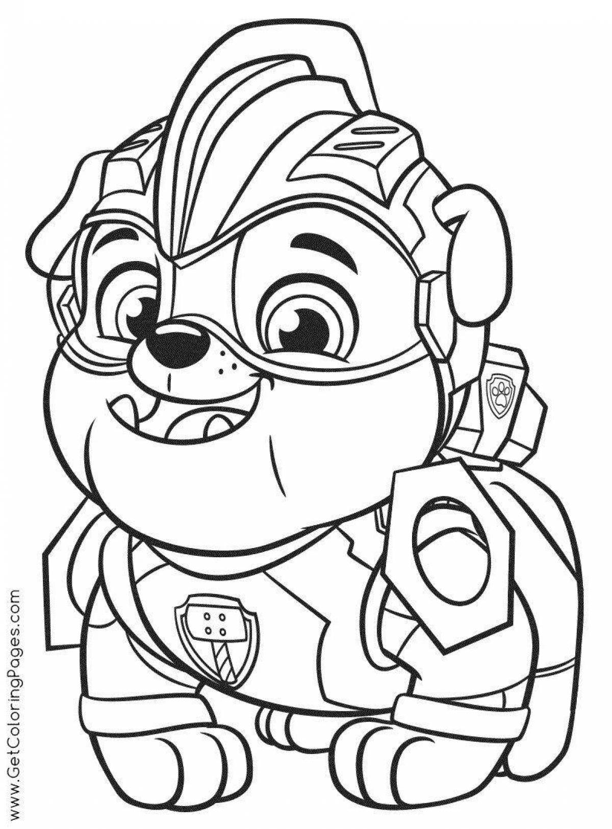 Adorable paw patrol puppies coloring book