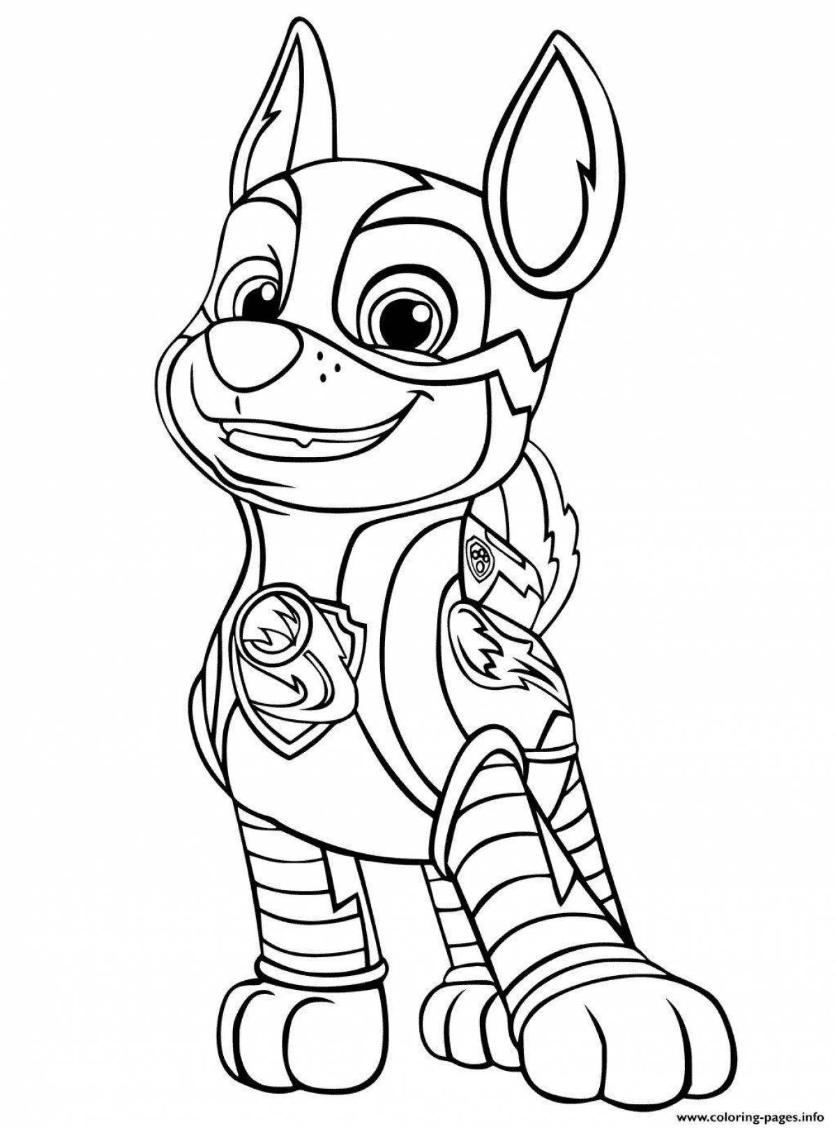 Coloring page gorgeous paw patrol puppies