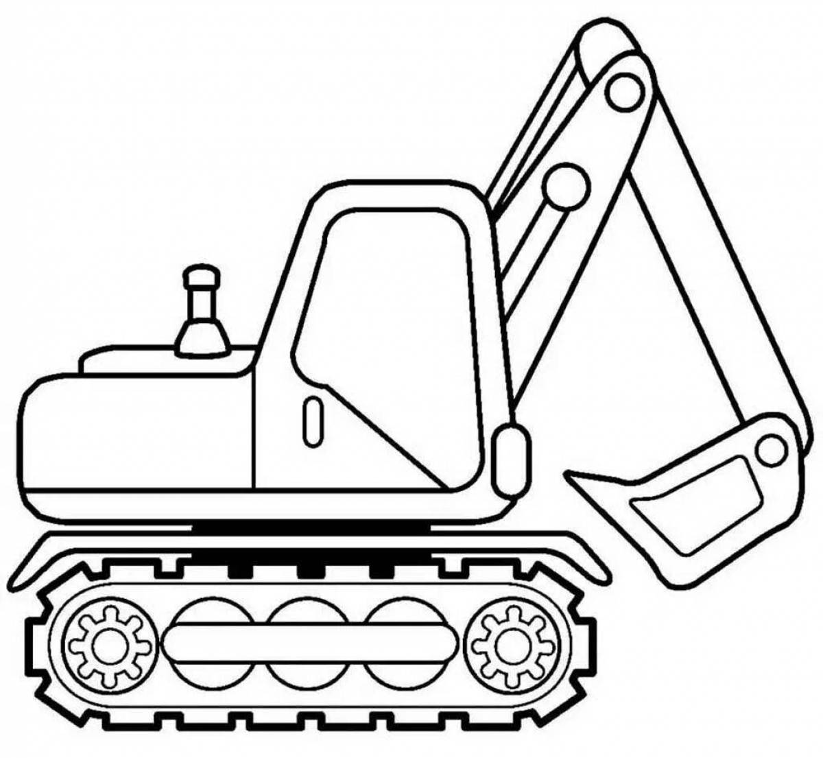 Fun coloring pages of construction vehicles for boys