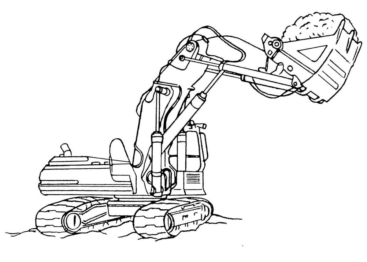 Creative construction vehicles coloring pages for boys