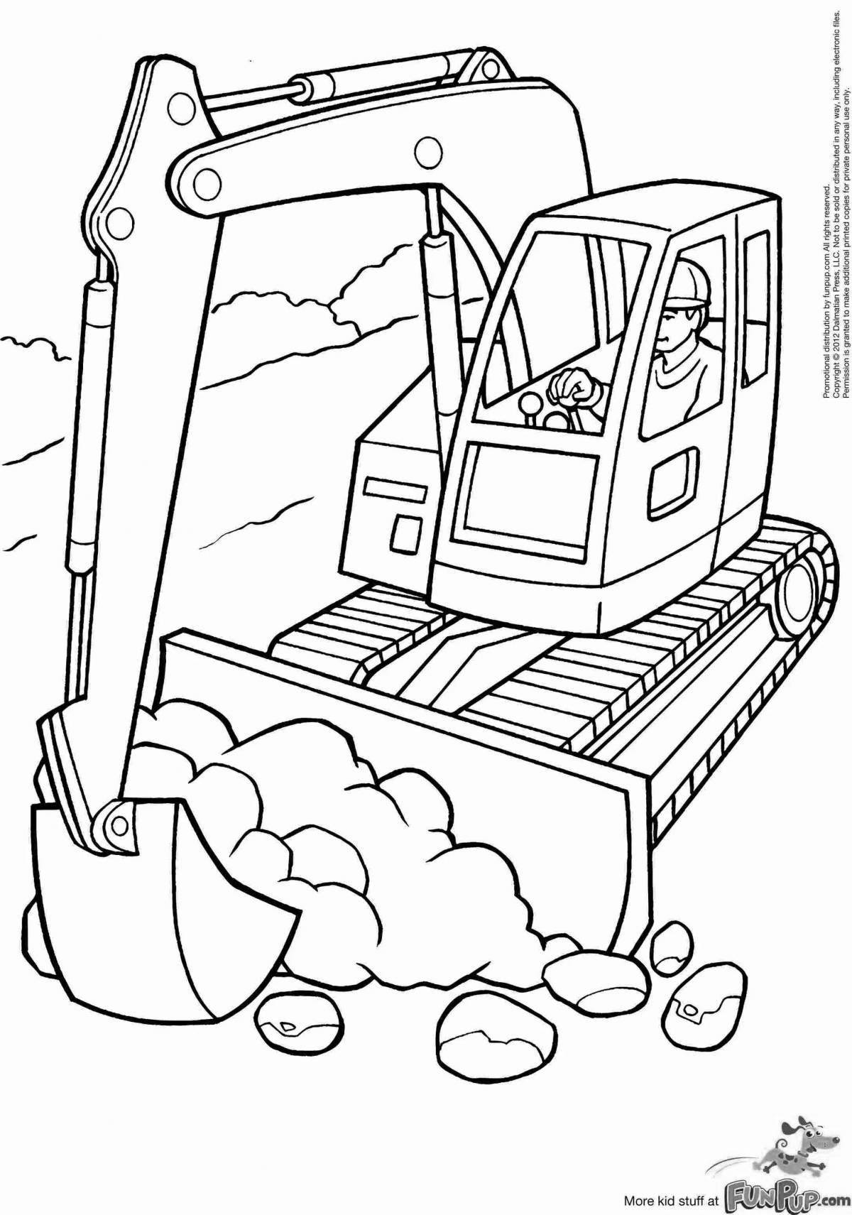 Impressive construction vehicles coloring pages for boys