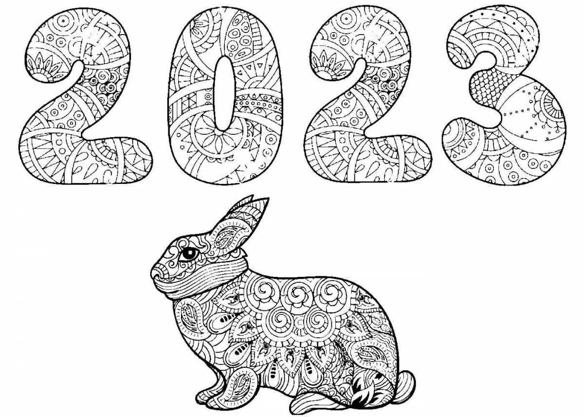 Festive new year 2023 rabbit