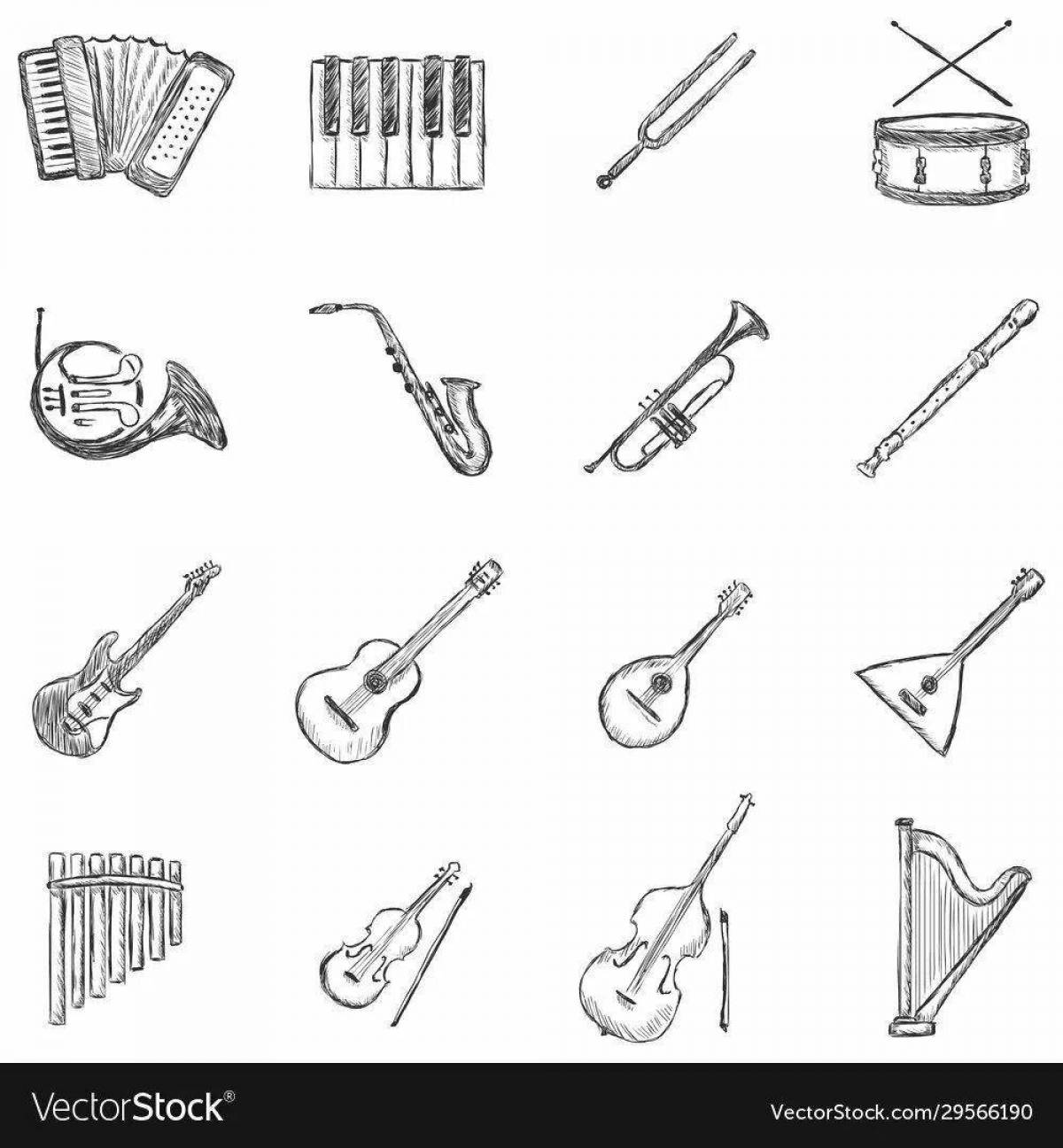 Изящные русские народные музыкальные инструменты