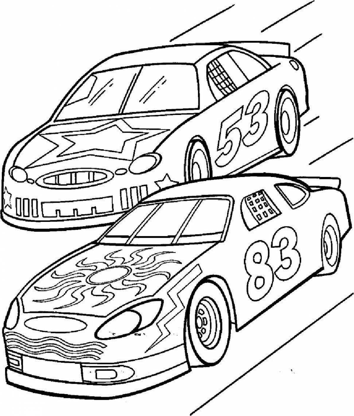 Fabulous cars coloring pages for boys 8-9 years old