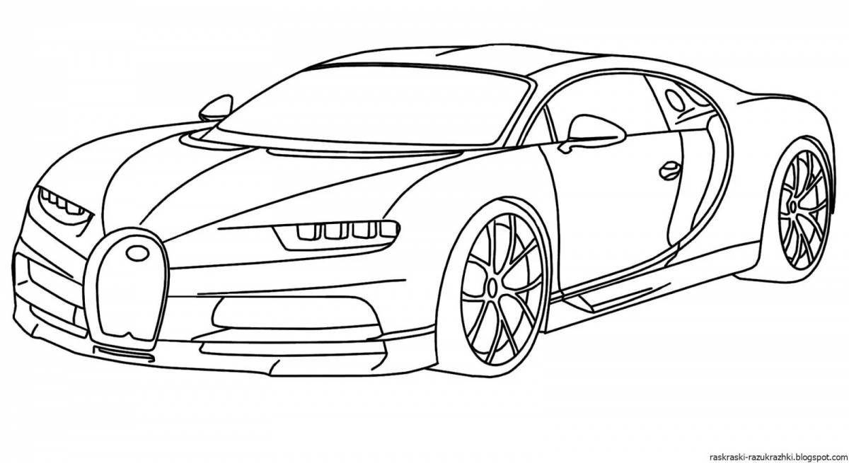 Coloring book stylish cars for boys 8-9 years old