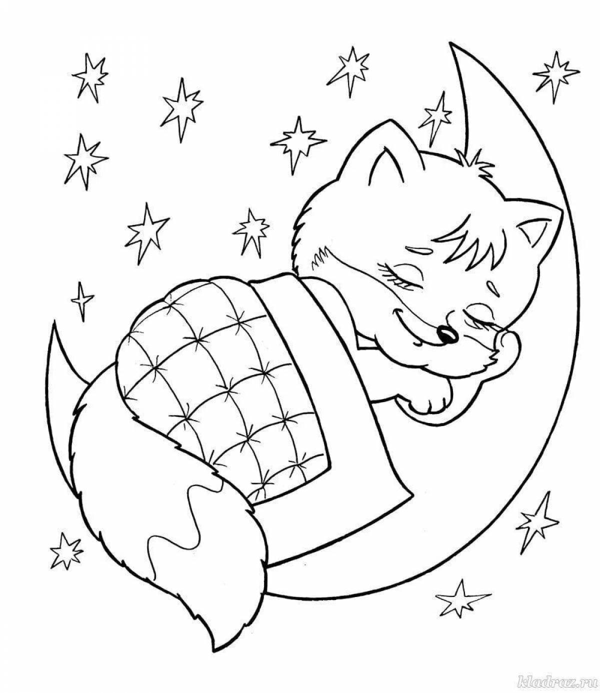 Color-happy coloring page for kids 5-6 years old