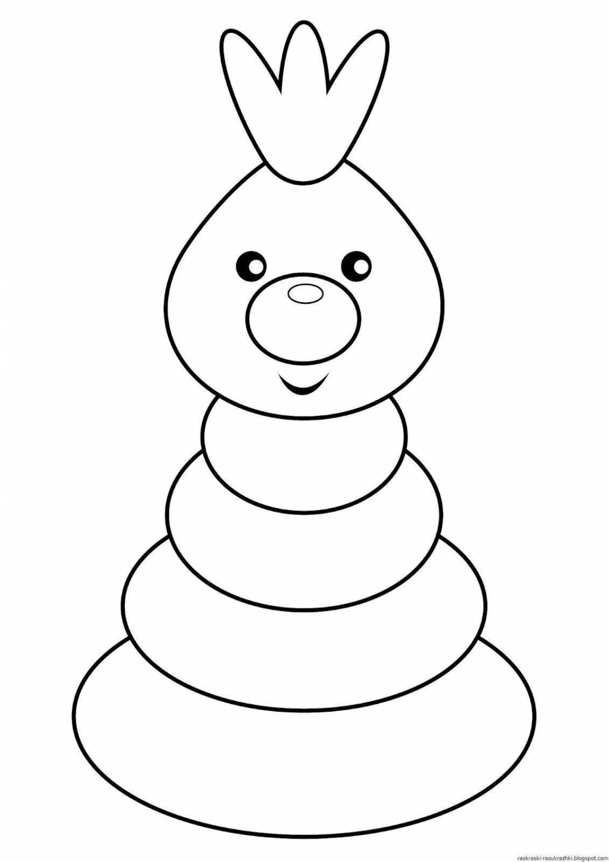 Colorful coloring game for toddlers 2-3 years old