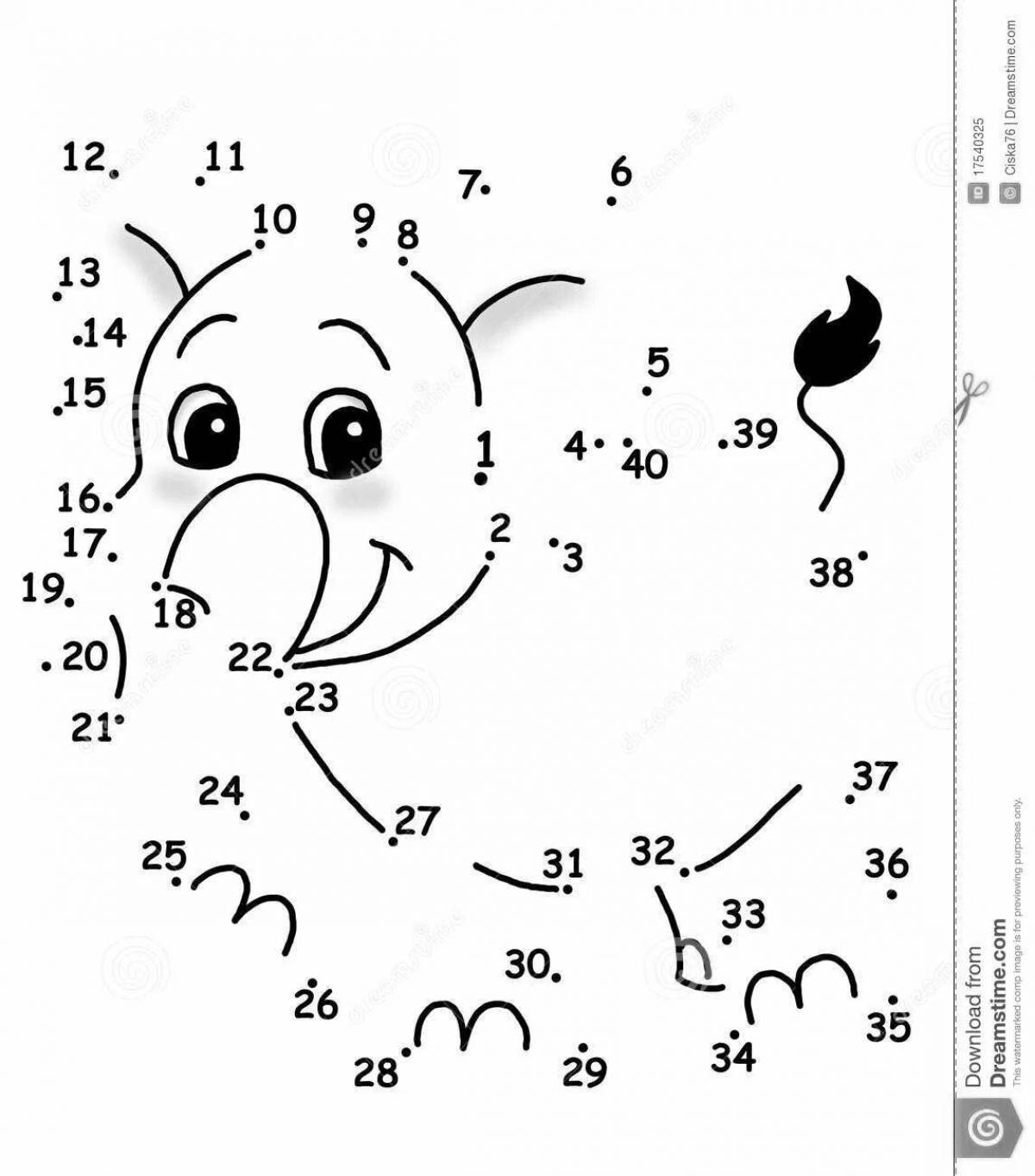 Fun coloring math grade 1 with points