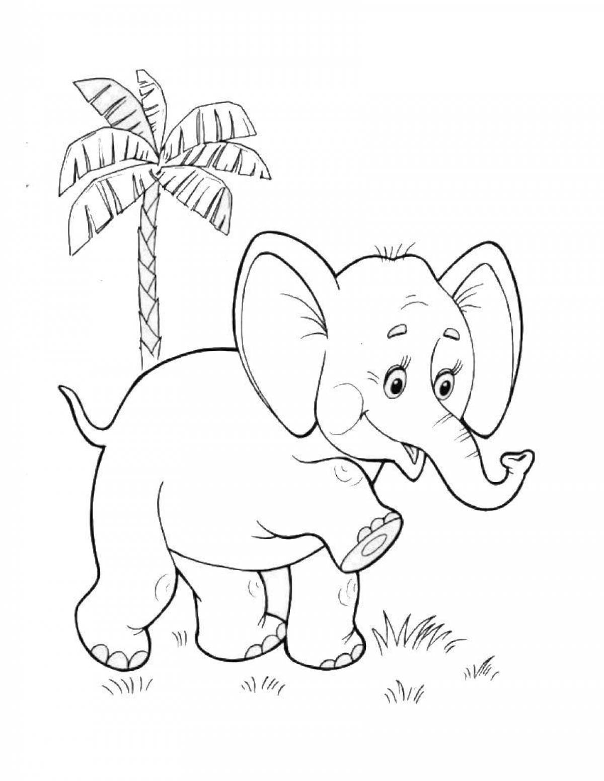 Exotic coloring pages for children 7 years old animals of hot countries