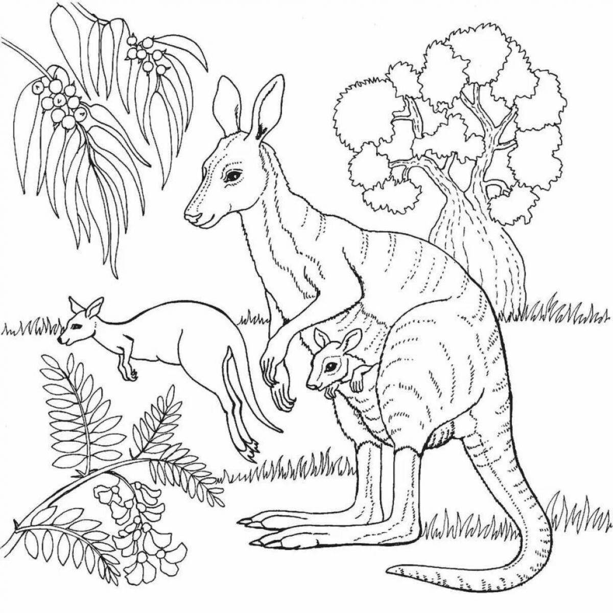 Fantastic coloring pages for children 7 years old animals of hot countries