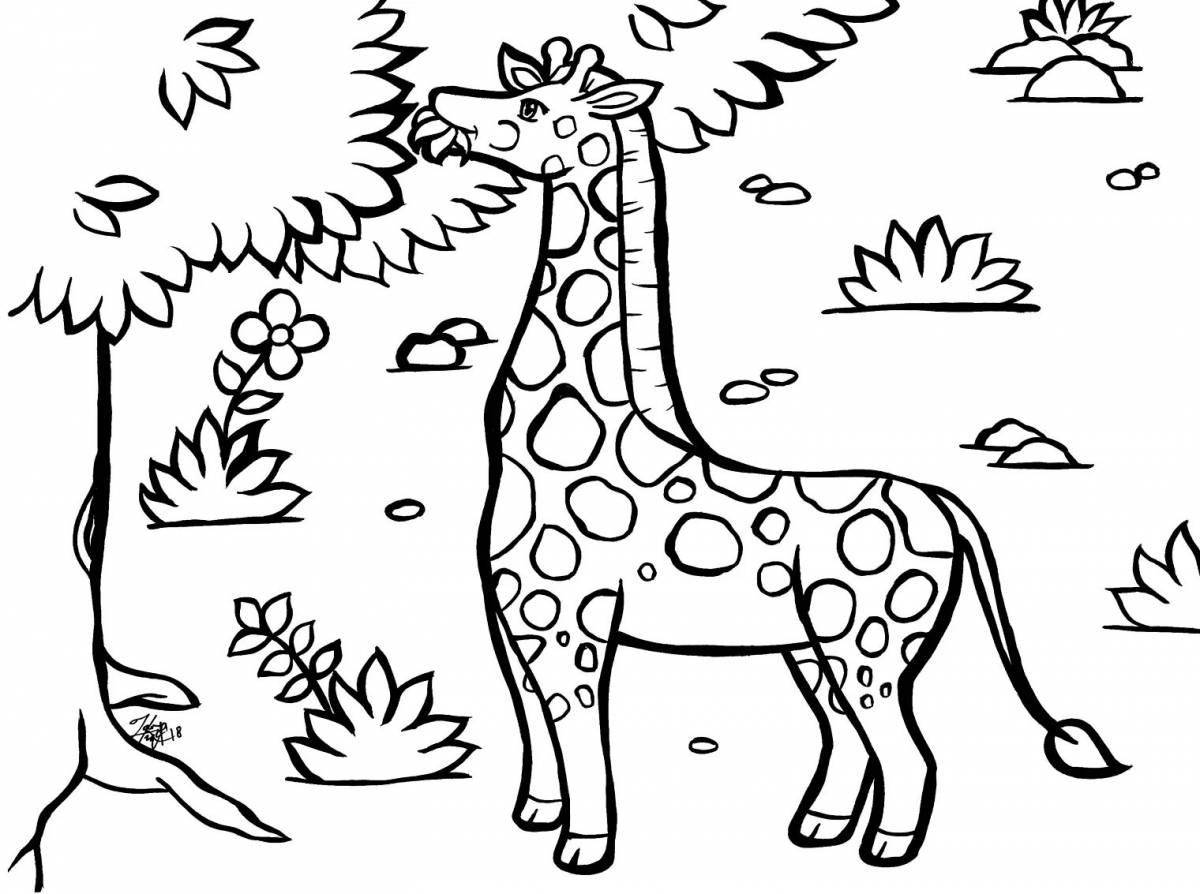 Fun coloring for children 7 years old animals of hot countries