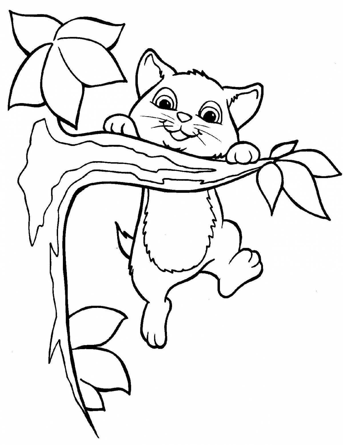Naughty coloring pages for kids 5-6 years old cats