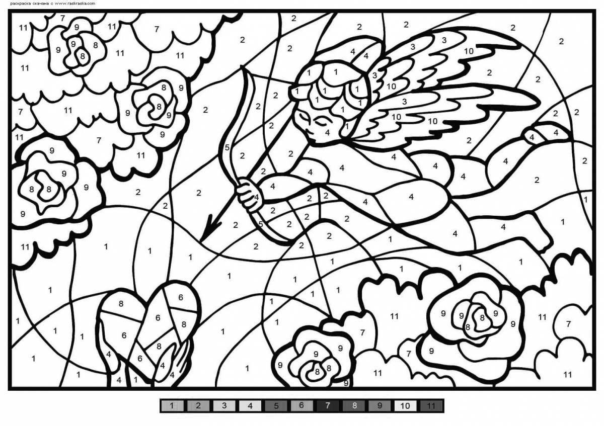 Creative coloring by numbers with the mouse