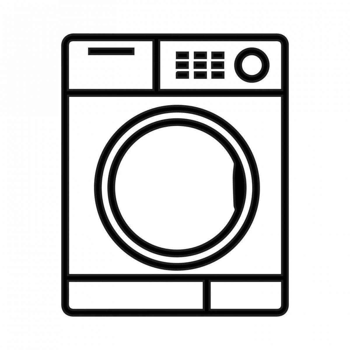 Exciting laundry coloring page