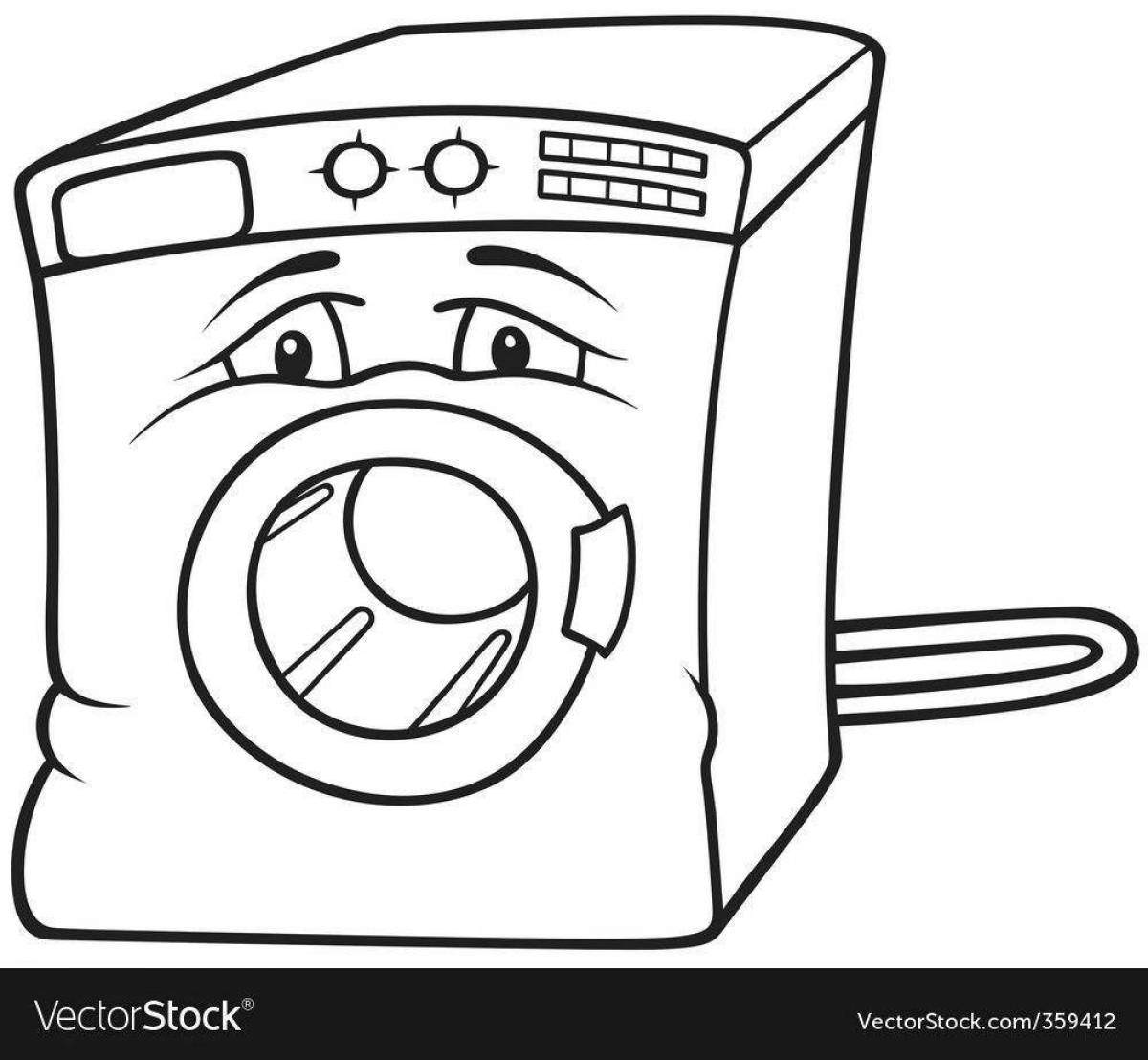 Amazing wash coloring page