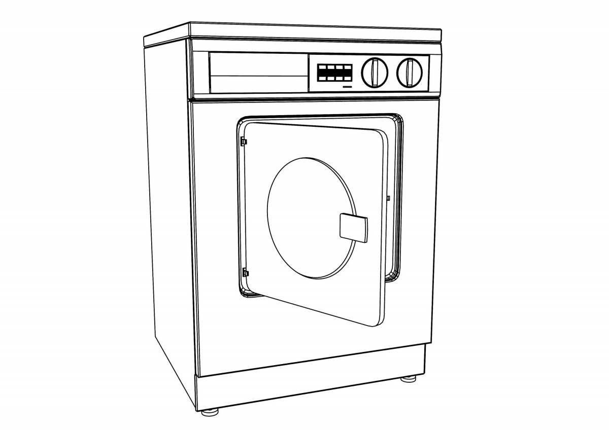 Incredible washing coloring page