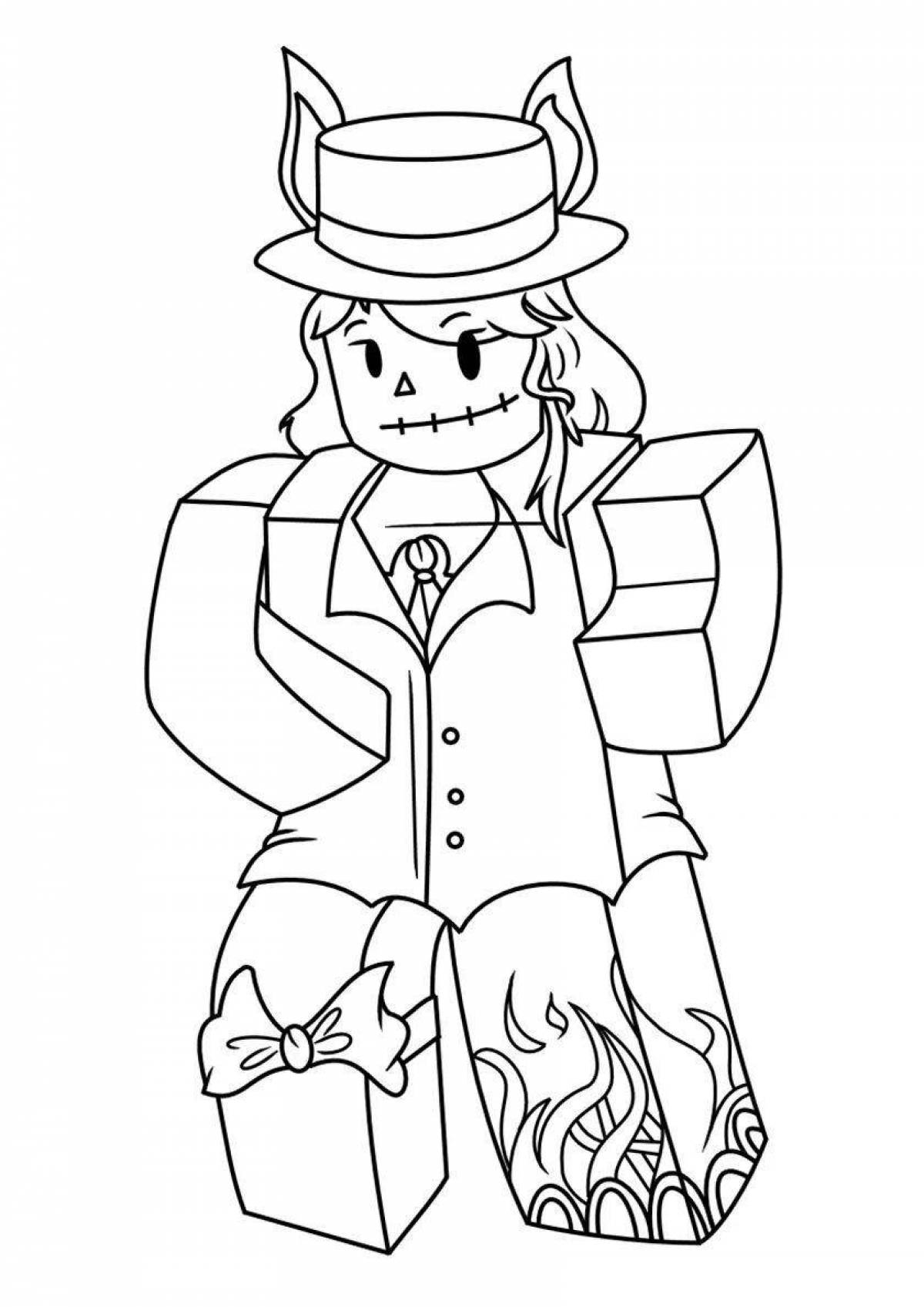 Robloxer bright coloring pages