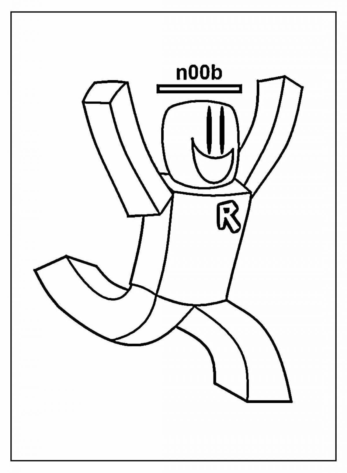 Robloxers funny coloring pages