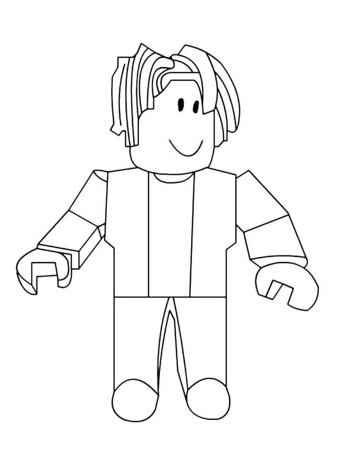 Crazy colorful robloxers coloring pages