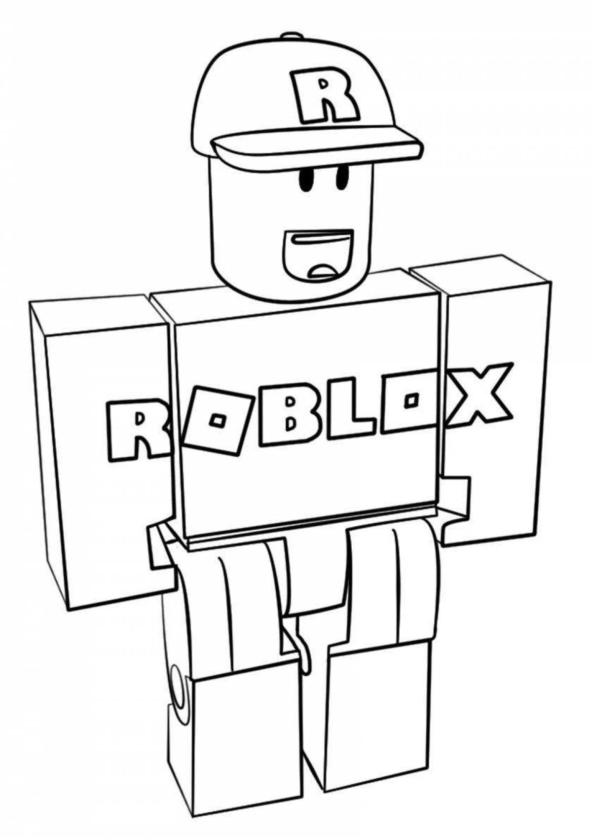 Color-filled fun robloxers coloring pages