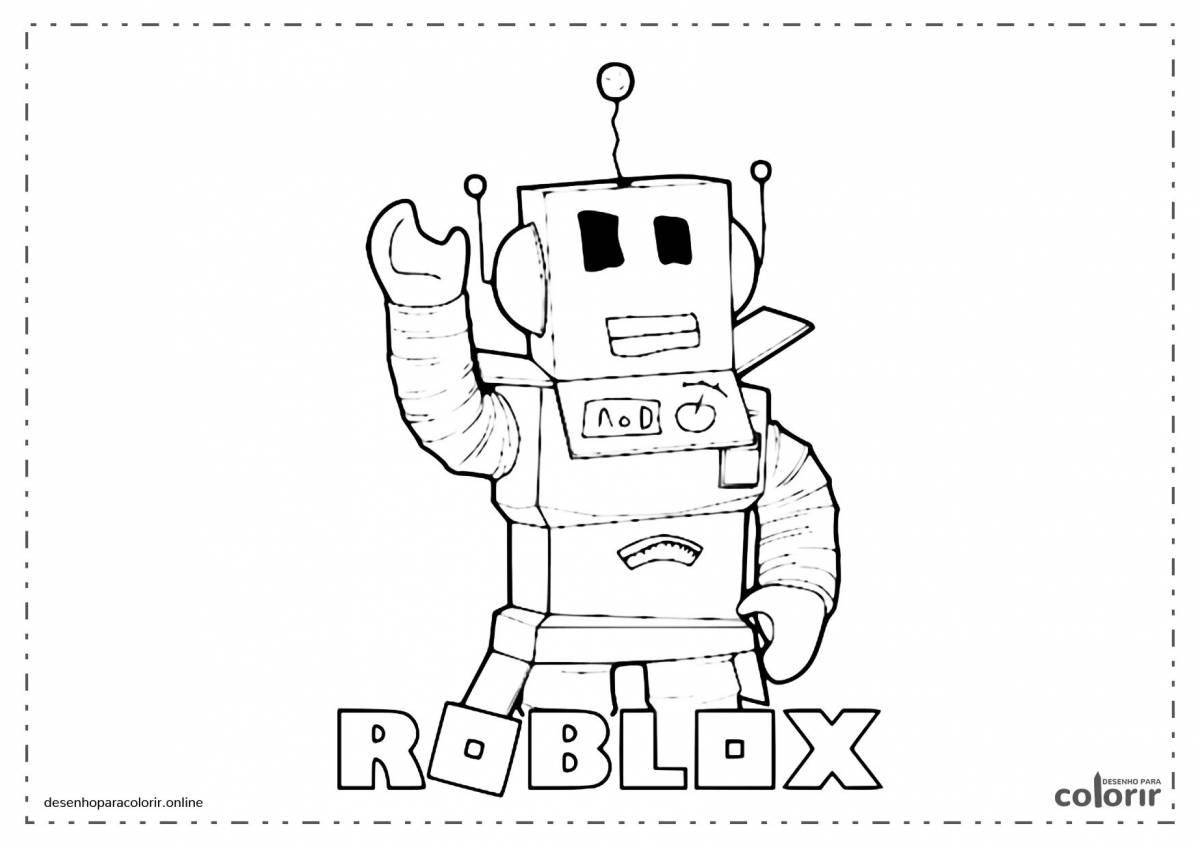 Color-filled happy robloxers coloring pages