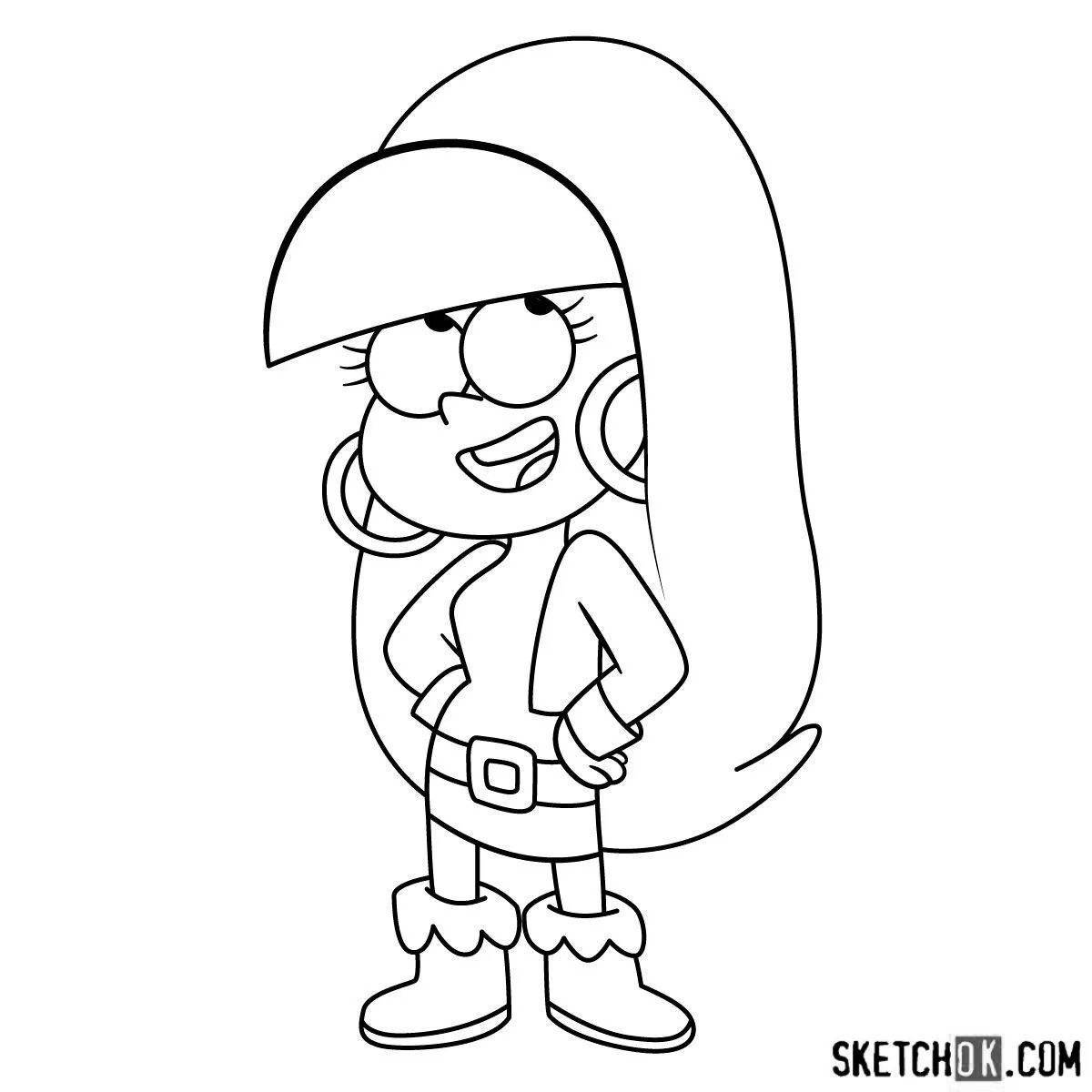 Colorful pacifica coloring page