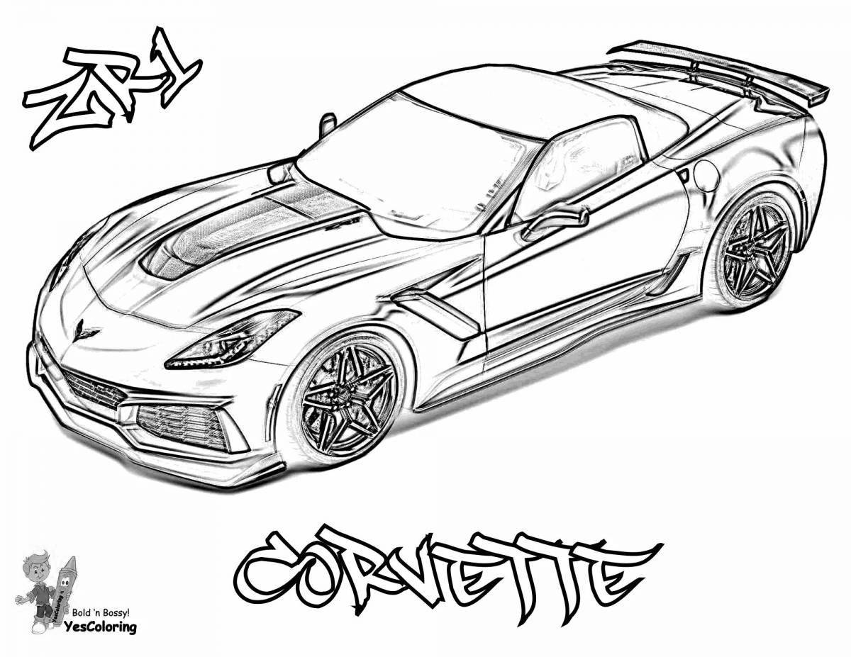 Detailed chrome coloring page