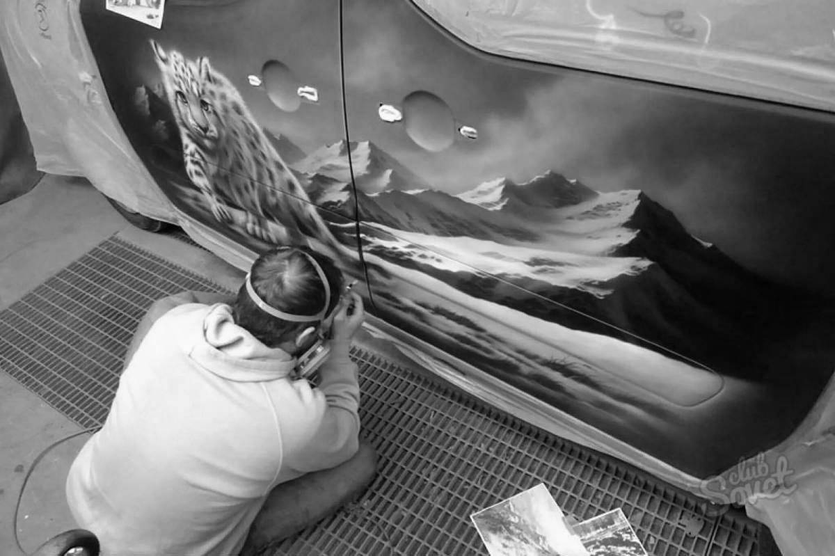 Bold Airbrush Coloring Page