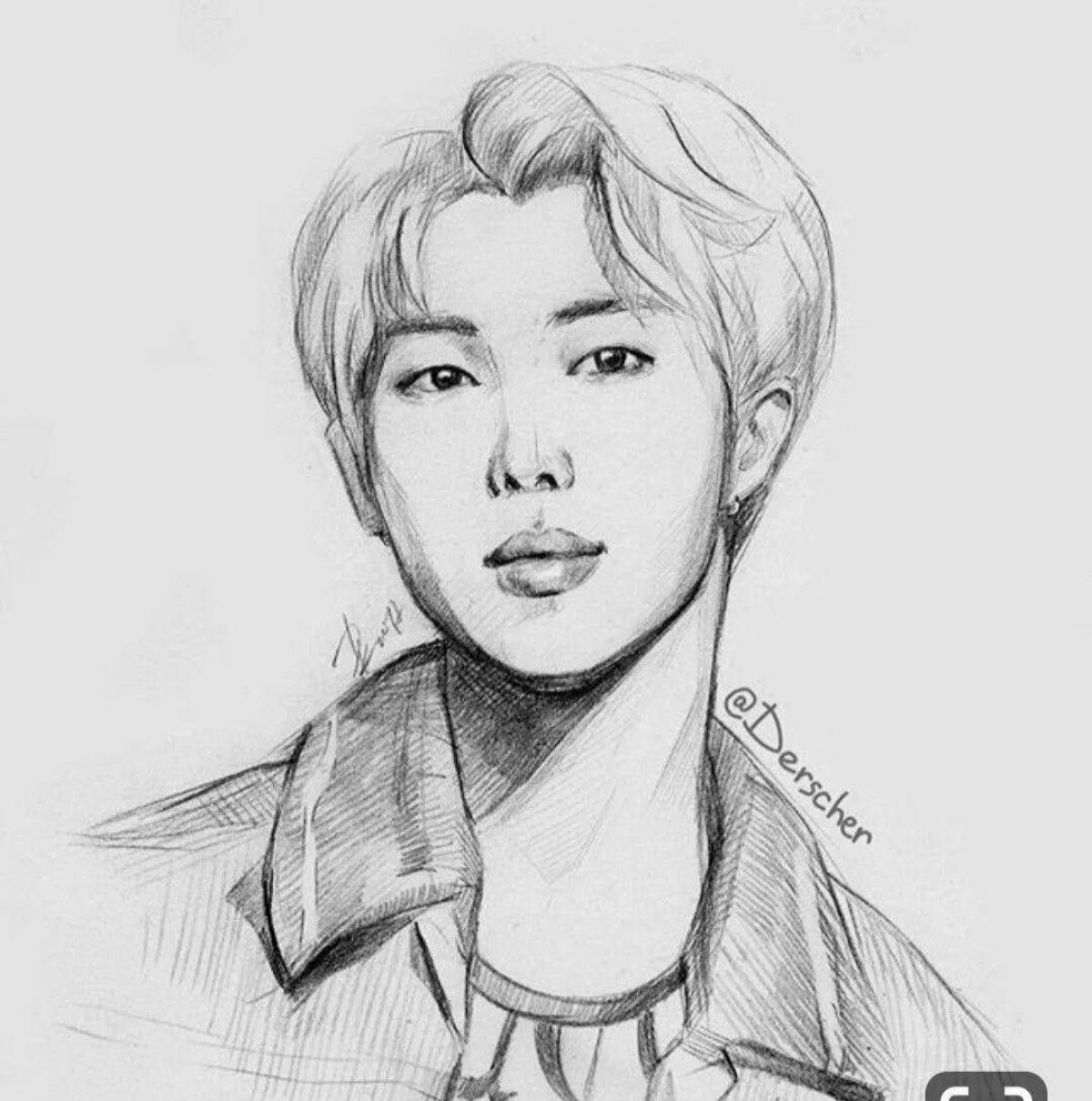 Coloring page playful namjoon