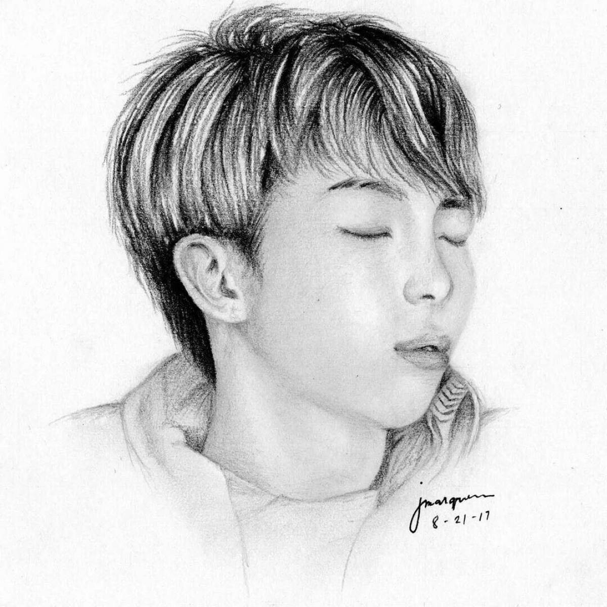 Coloring page gorgeous namjoon