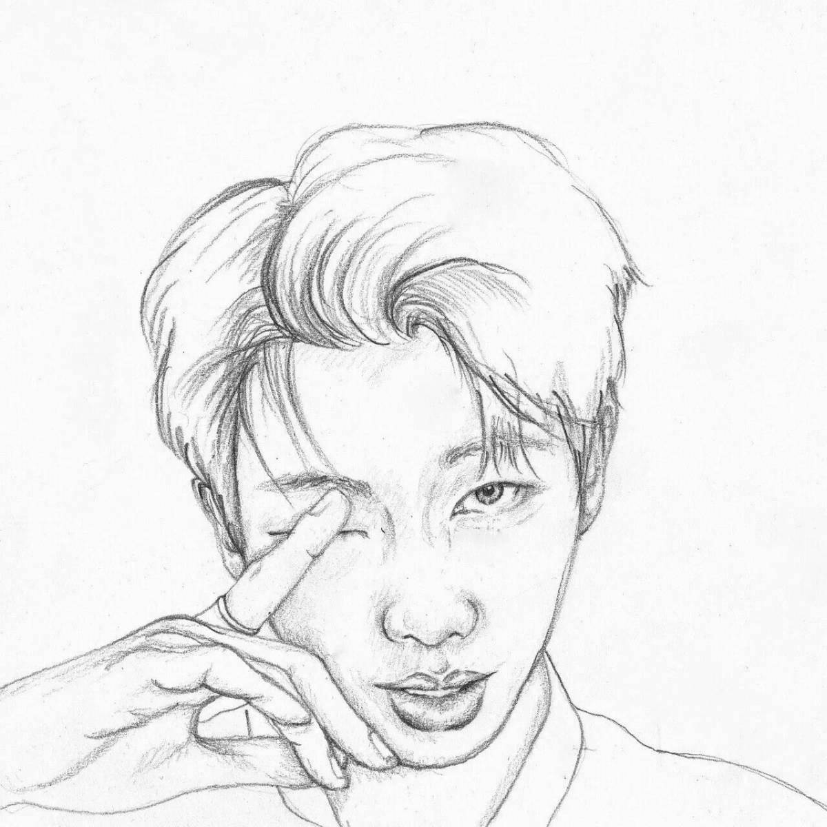 Coloring page nice namjoon