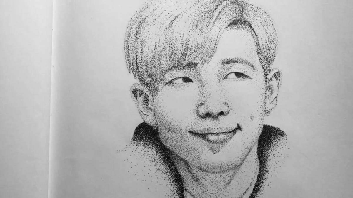 Coloring page charming namjoon