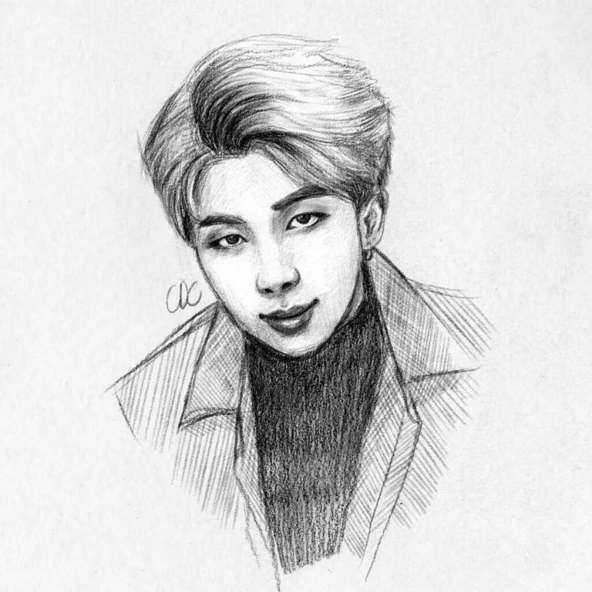 Amazing namjoon coloring pages