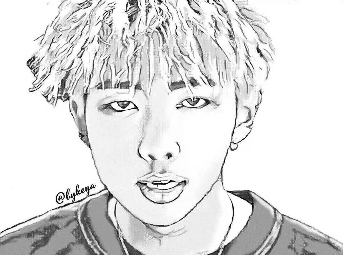 Color explosion namjoon coloring book