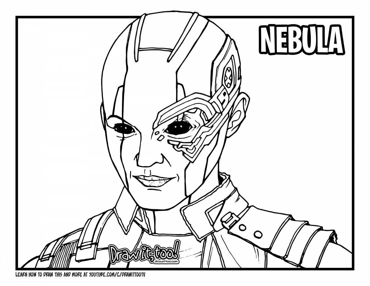 Coloring book beautiful Gamora