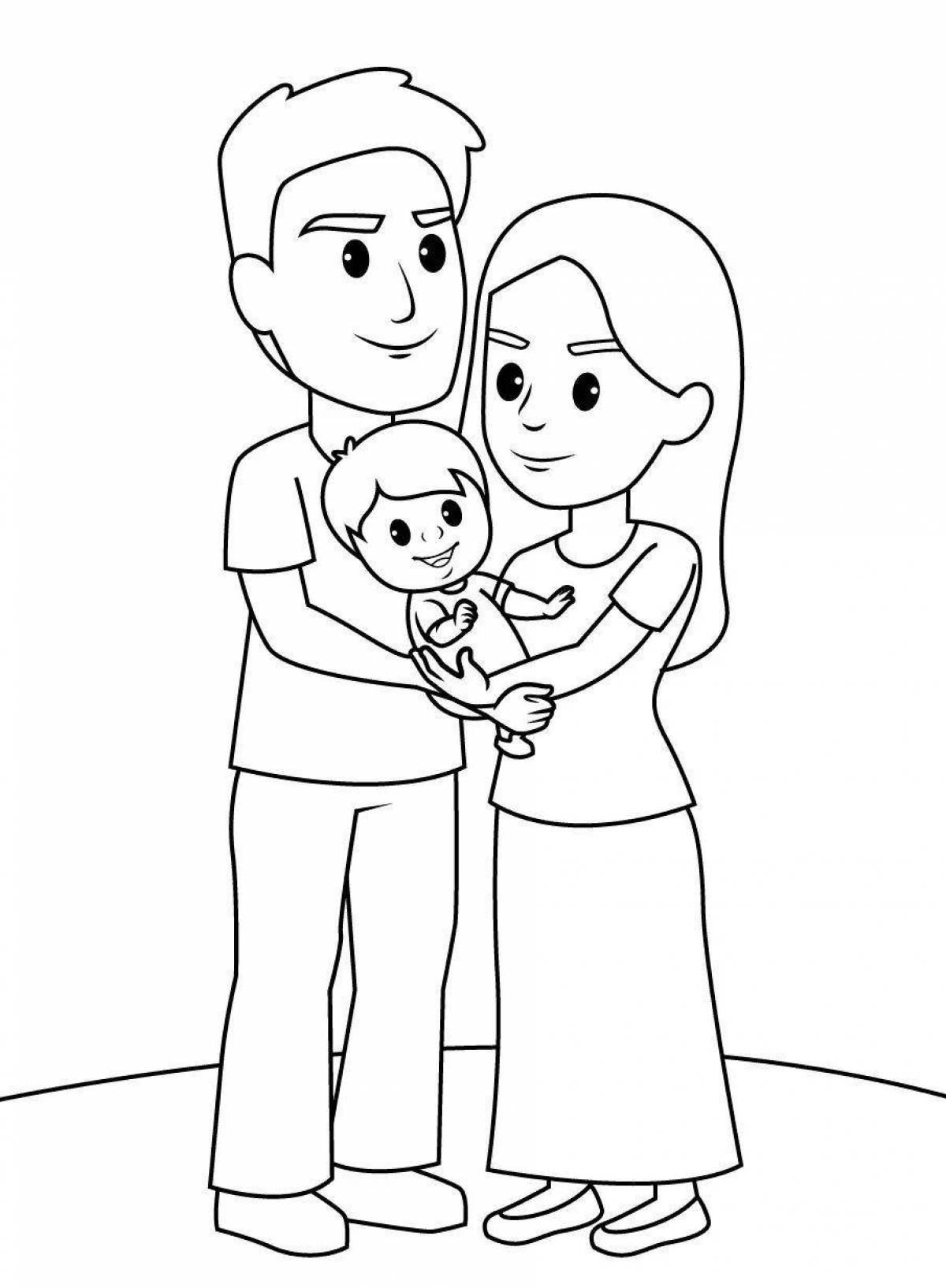 Happy parenting coloring pages