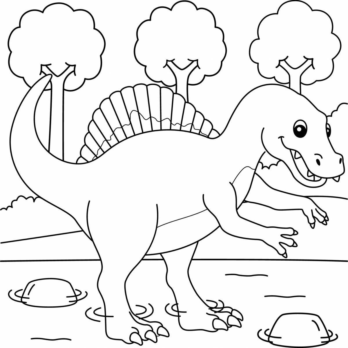 Раскраска величественный спинозавр